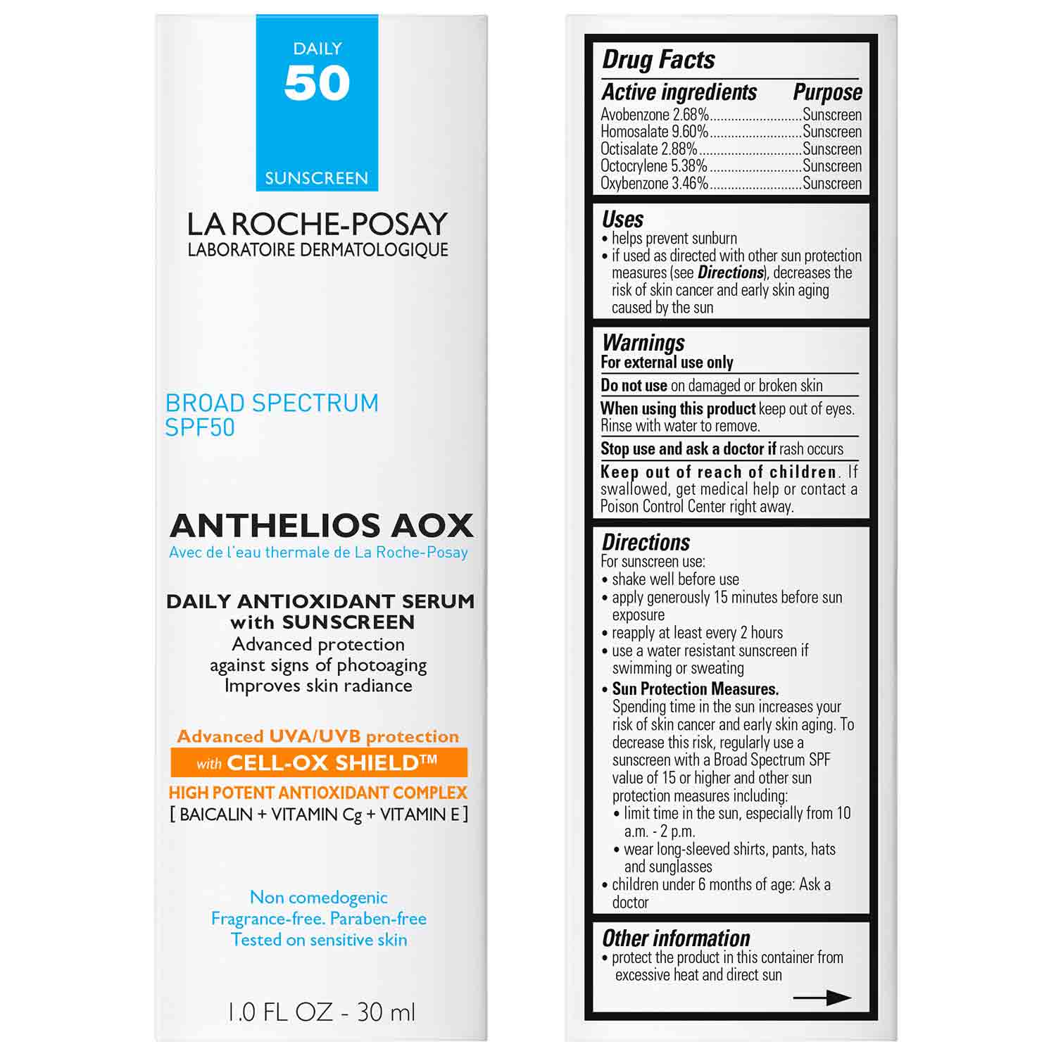 Anthelios AOX Antioxidant Serum with SPF 50 Sunscreen